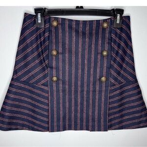 Veronica Beard Navy and Red Striped Skirt size 0